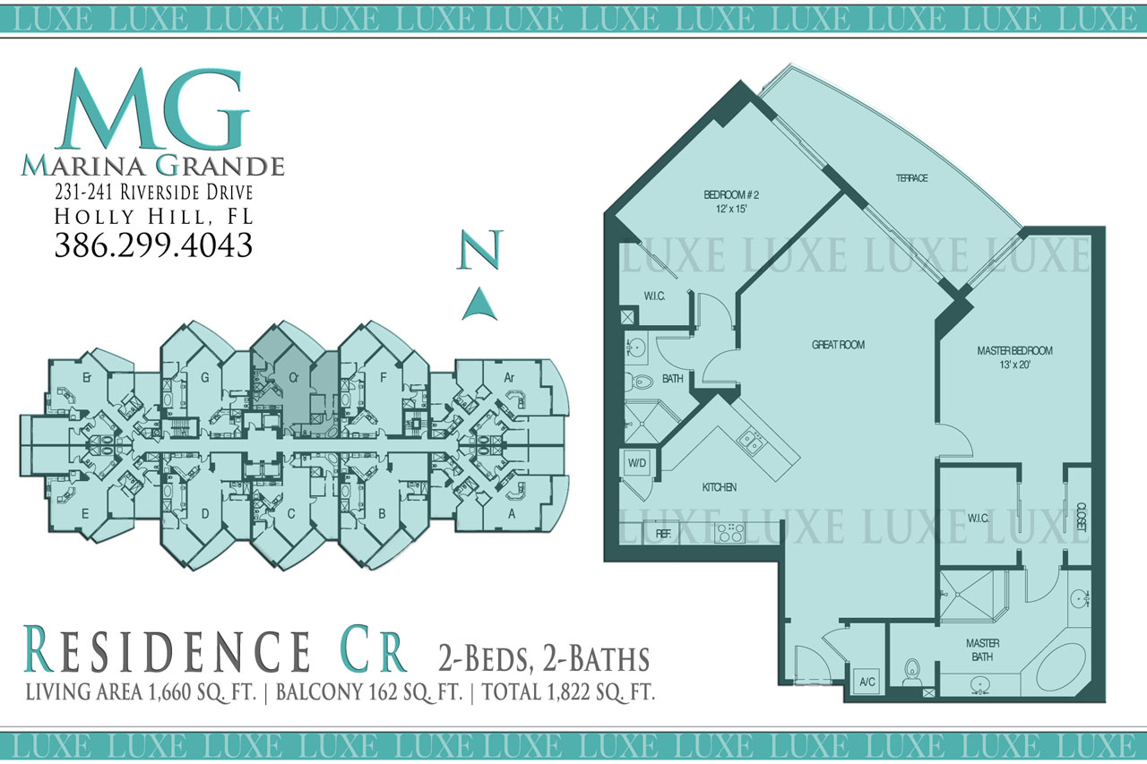 Marina Grande Condo Riverfront Floor Plan Cr Unit 06 - 231 241 Riverside Drive Holly Hill - The LUXE Group 386.299.4043